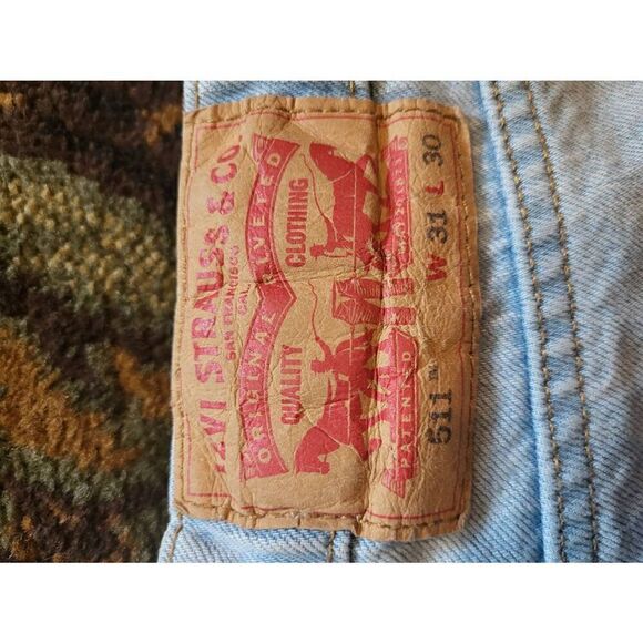 Levi's 511 Jeans Men's 31 Blue Slim Fit Stretch Light Wash Skater Distressed - Picture 5 of 5